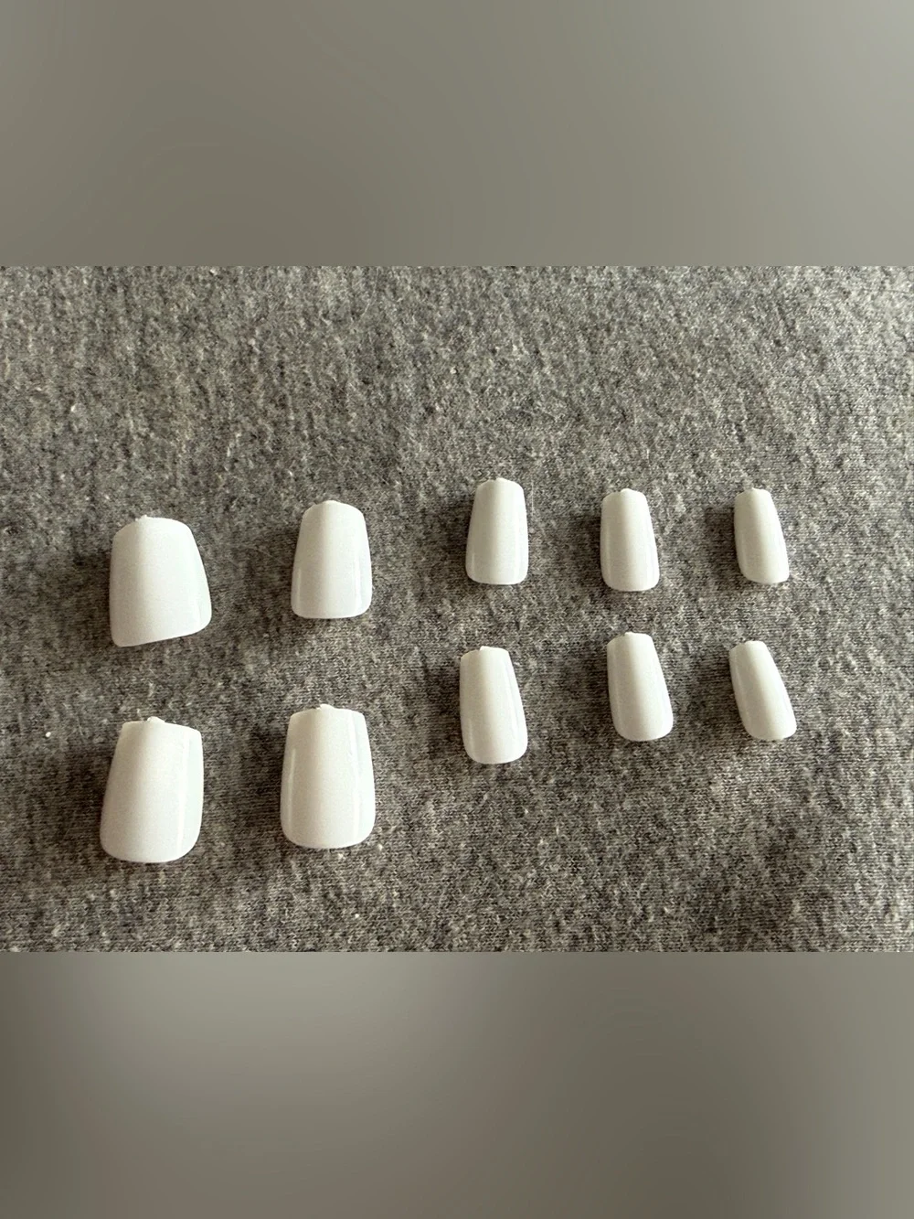 Full Set of White Press-On Nail